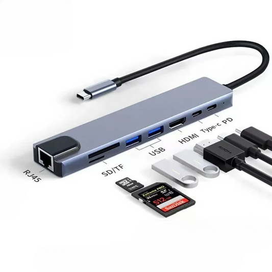 Adattatore Hub Usb 8 In 1 - E-ALLSHOP