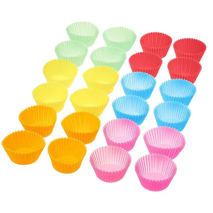 Stampi in Silicone per Muffin 24 Pezzi - E-ALLSHOP