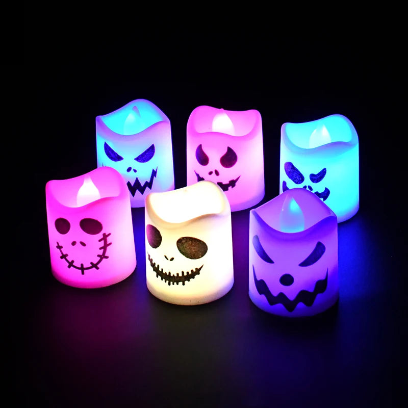 Halloween Led Candle Light 6 Pezzi