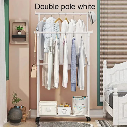 Telescopic Double Rod Coat Rack