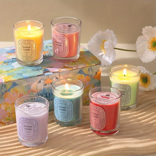 Multicolor Soy Wax Scented Candles 2 Pieces