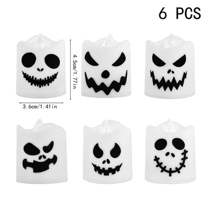 Halloween Led Candle Light 6 Pezzi