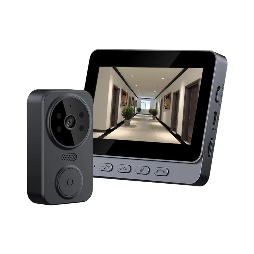 Wireless Visual Intercom Doorbell with 4.3'' Screen